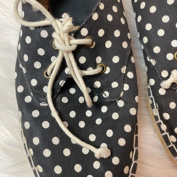 Polka Dot Espadrille Flats - Picture 2 of 4
